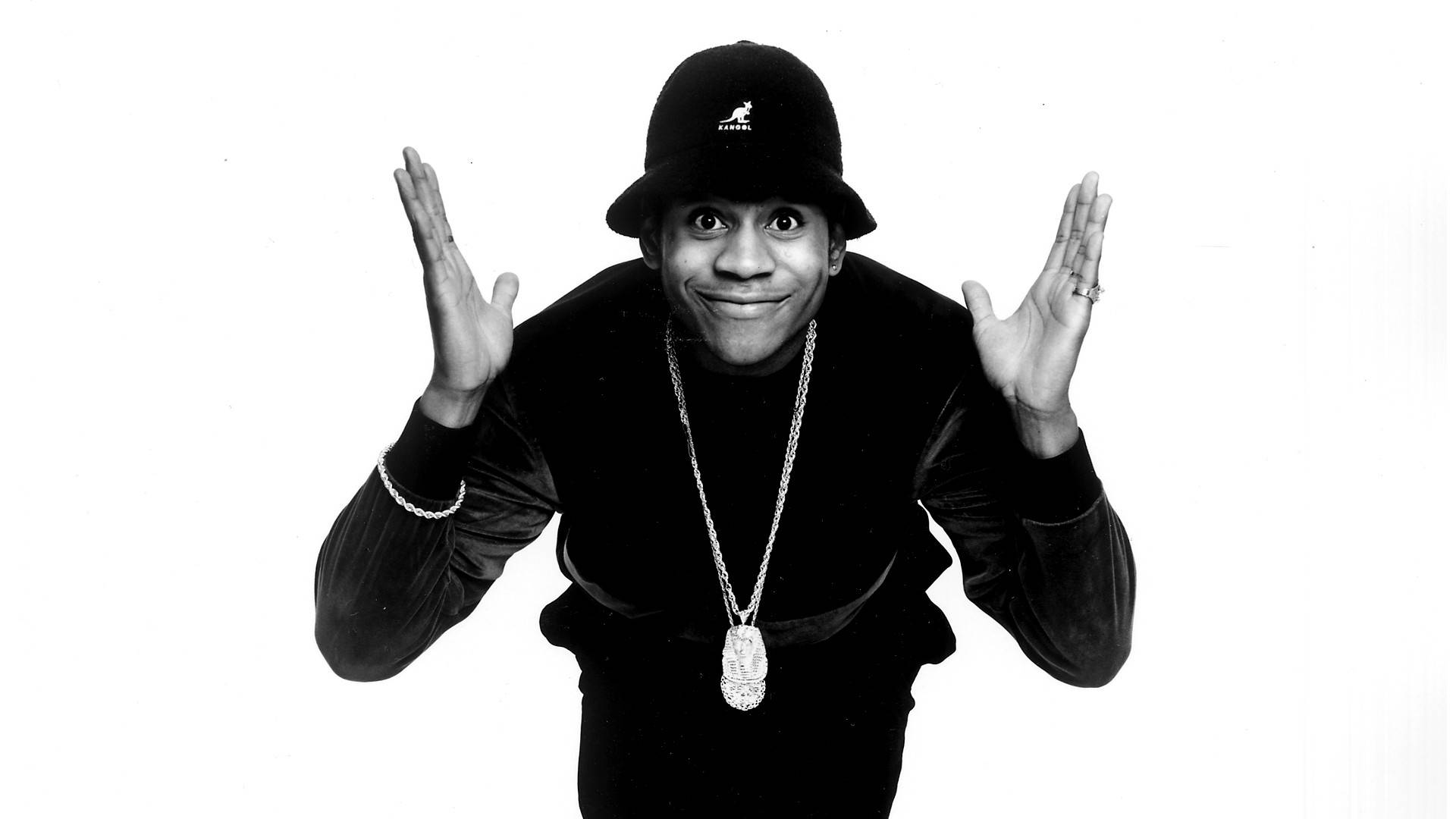 Rapper LL Cool J White And Black 1985 Photoshoot Wallpaper