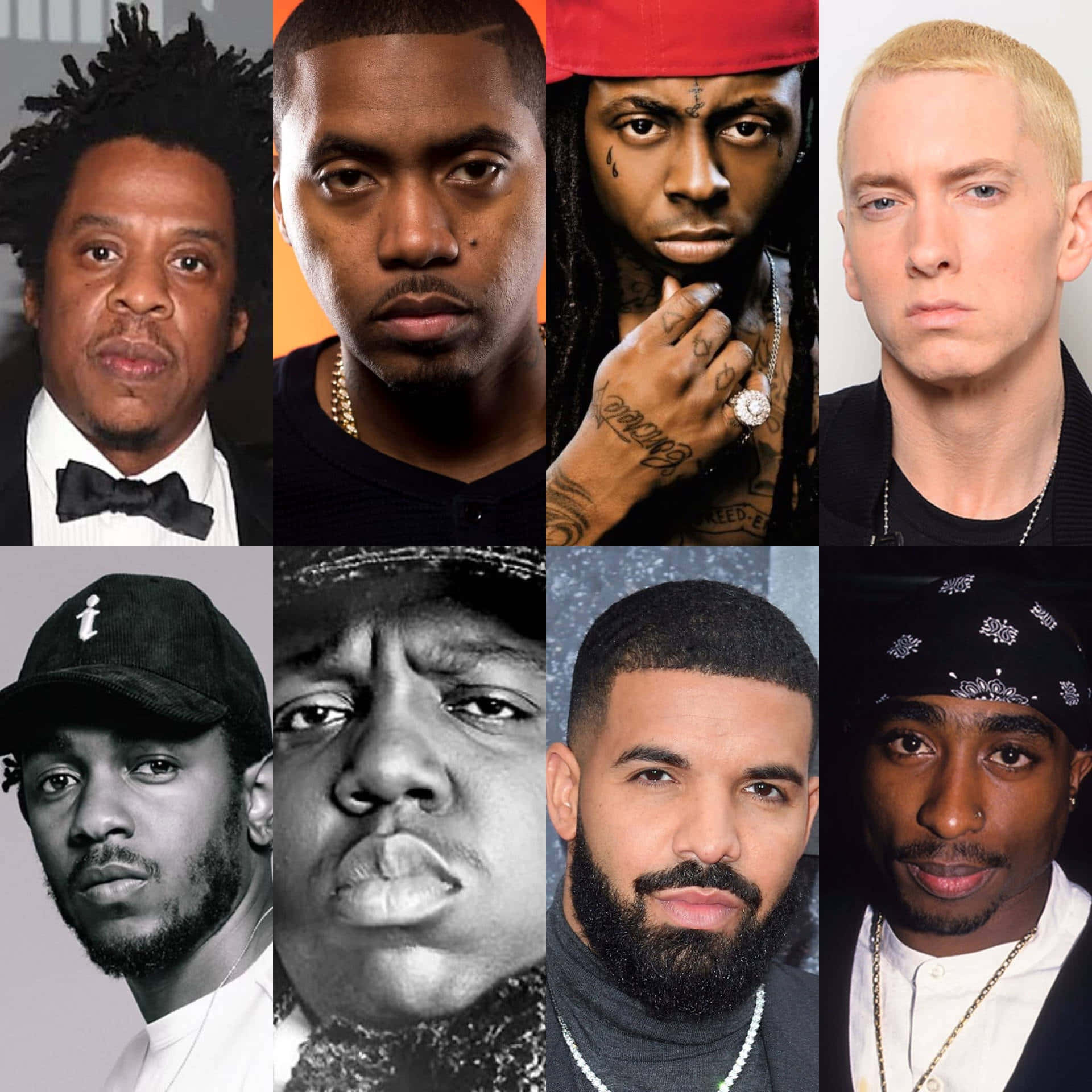 Rapper Pfp af forskellige rappere. Wallpaper