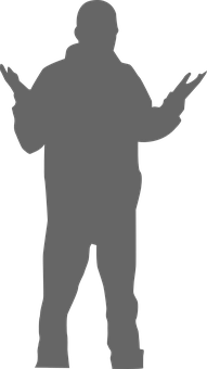 Rapper Silhouette Pose PNG