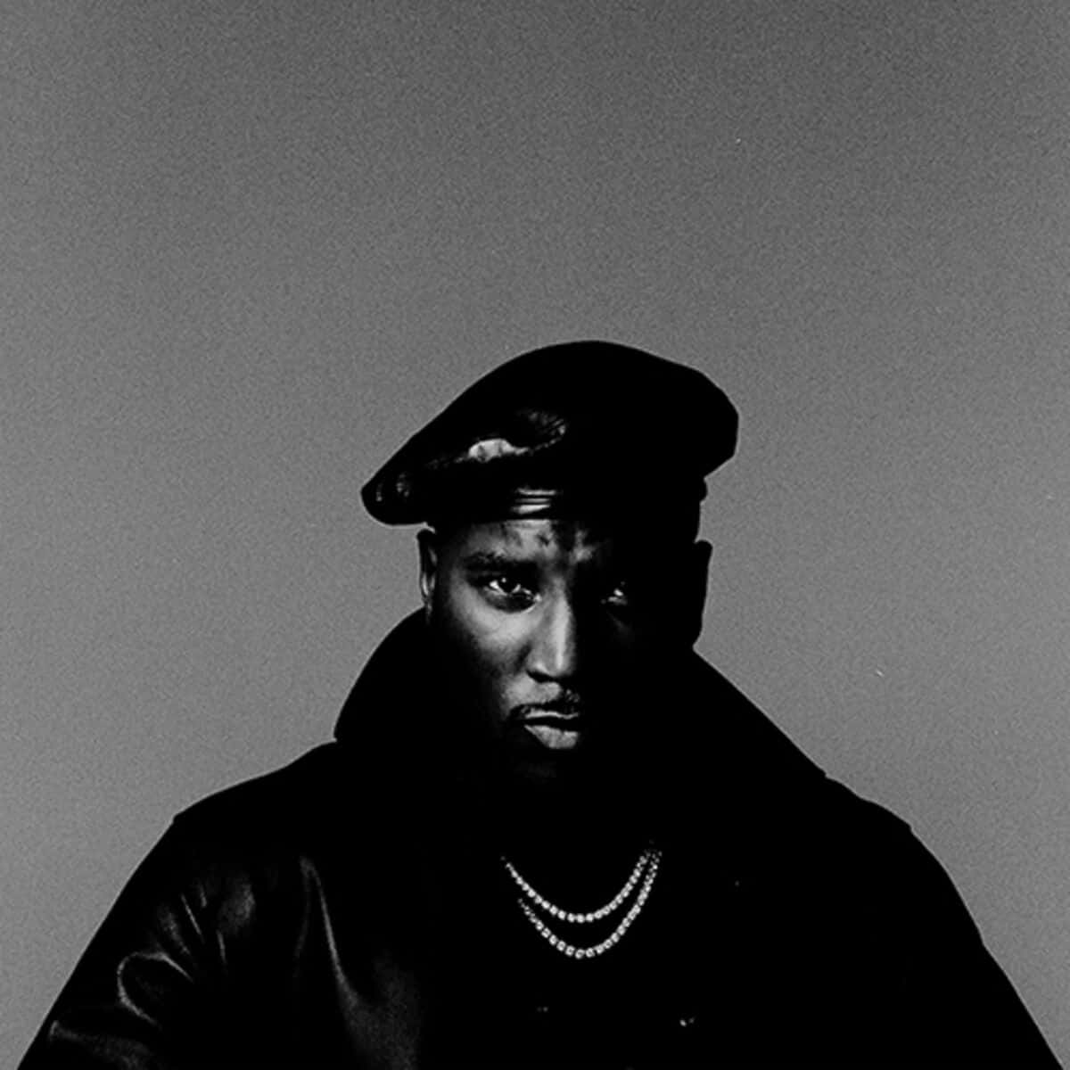 Rapperin Blackand White Beret Wallpaper