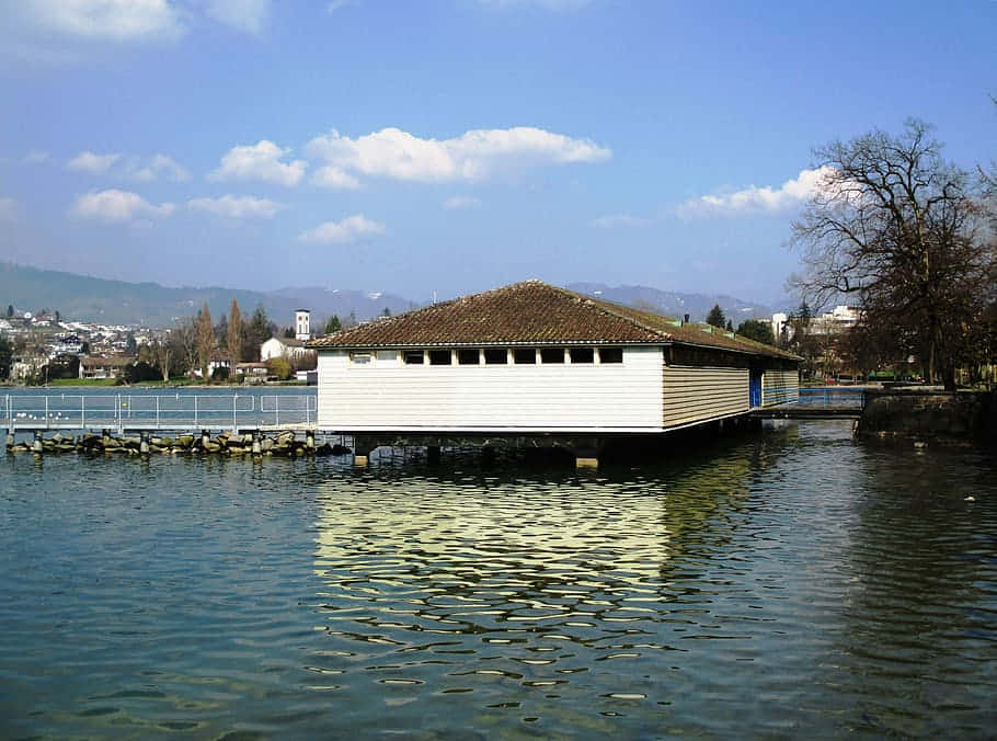 Rapperswil Jona Lake Zurich Boathouse Wallpaper