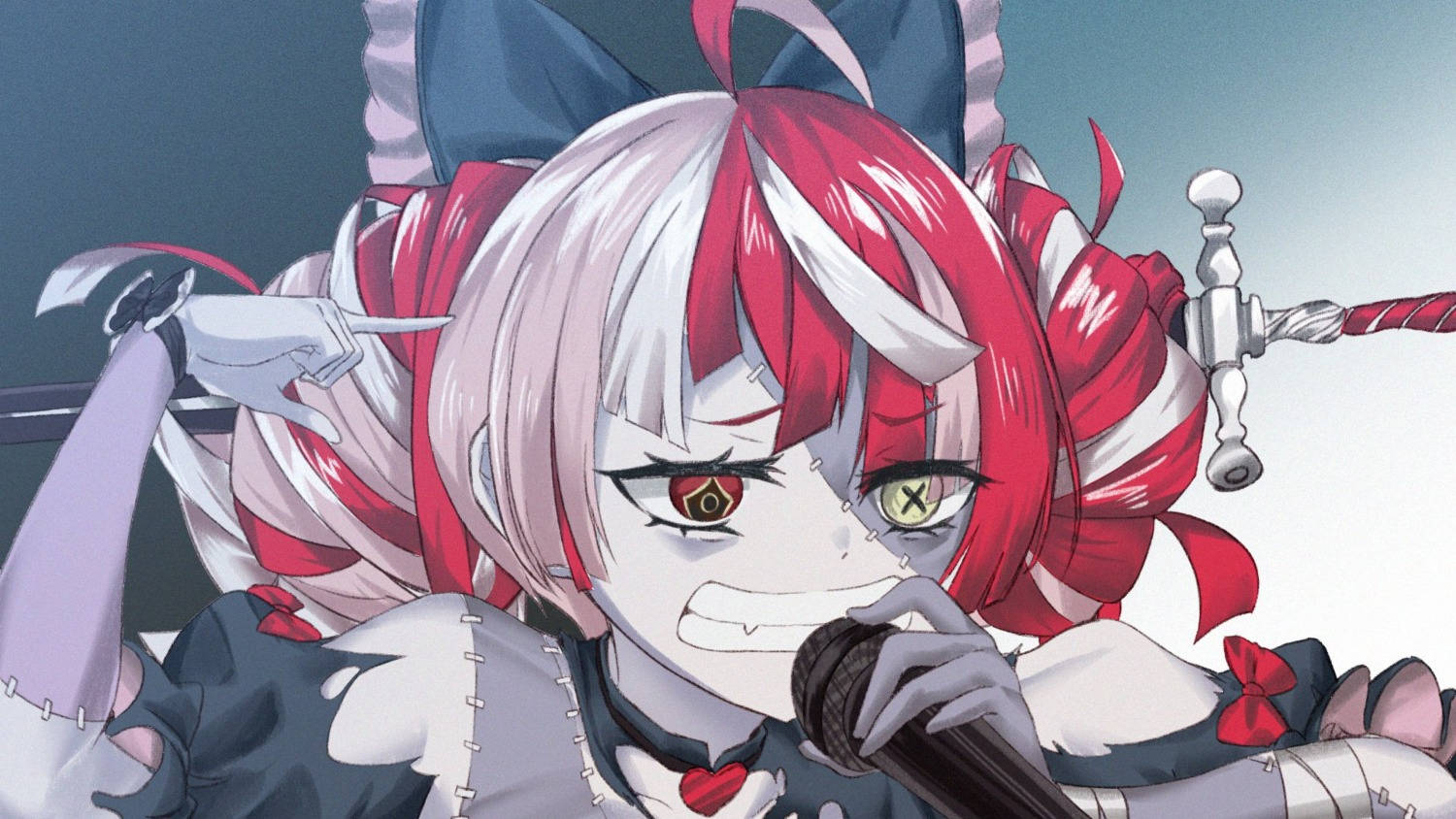 Rapping Zombie Aesthetic Anime Art Desktop Wallpaper