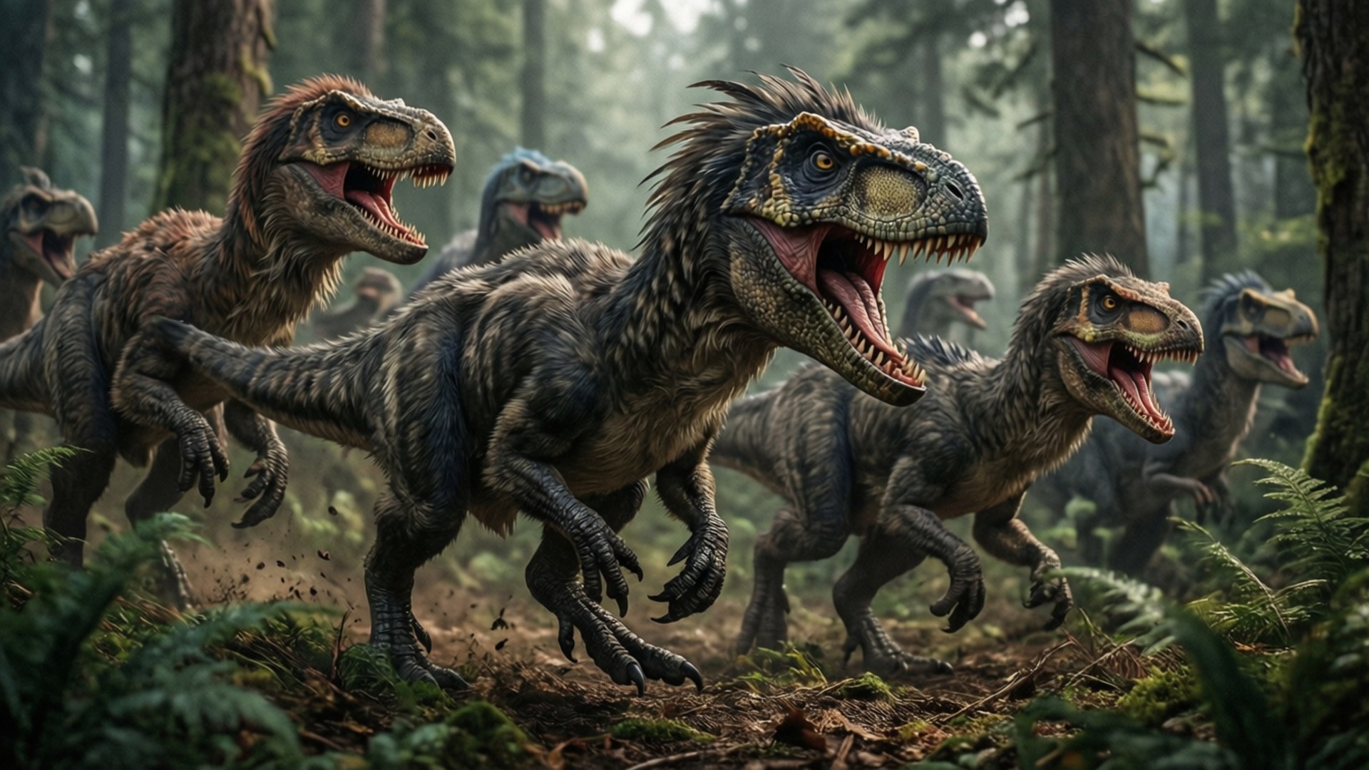 Raptor Pack Hunt Wallpaper