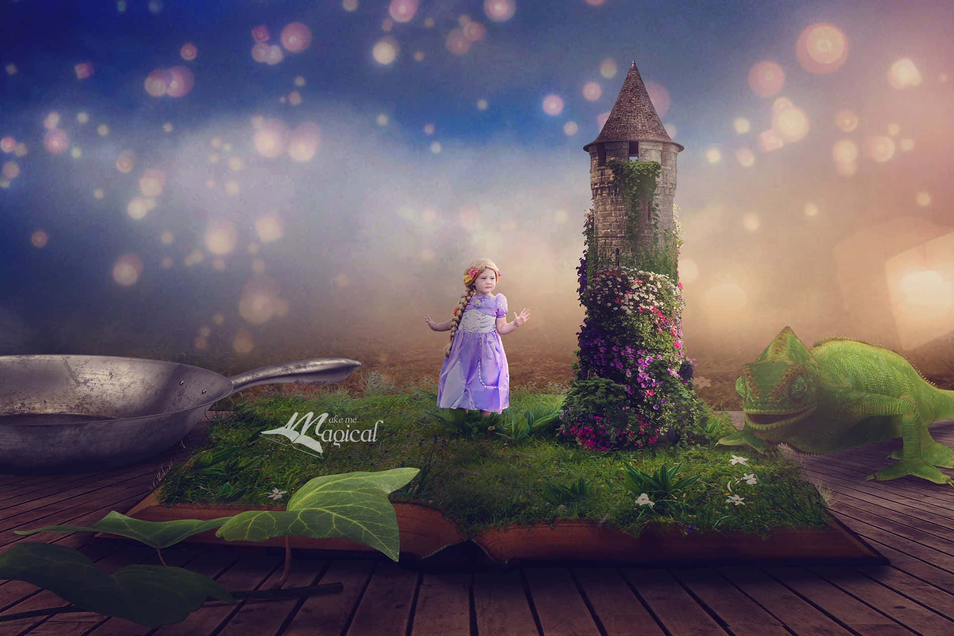 Tower of Dreams - Rapunzel gazing into the horizon from her tower.