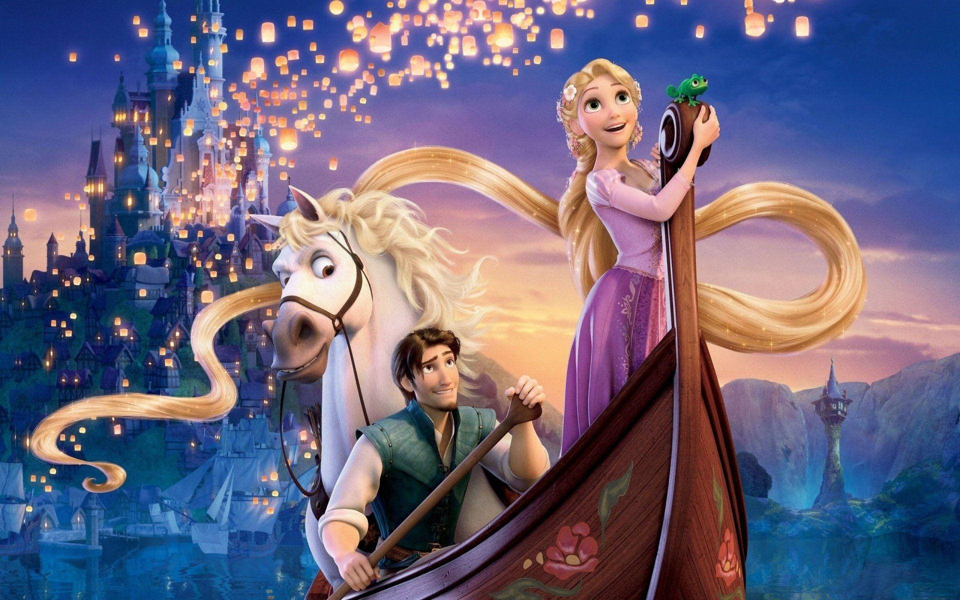 Rapunzelbeginnt Ein Neues Leben In Ihrem Magischen Königreich. Wallpaper