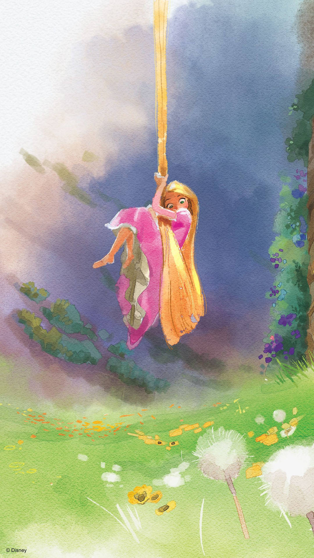 Rapunzel Painting Aesthetic Cartoon Disney Wallpaper