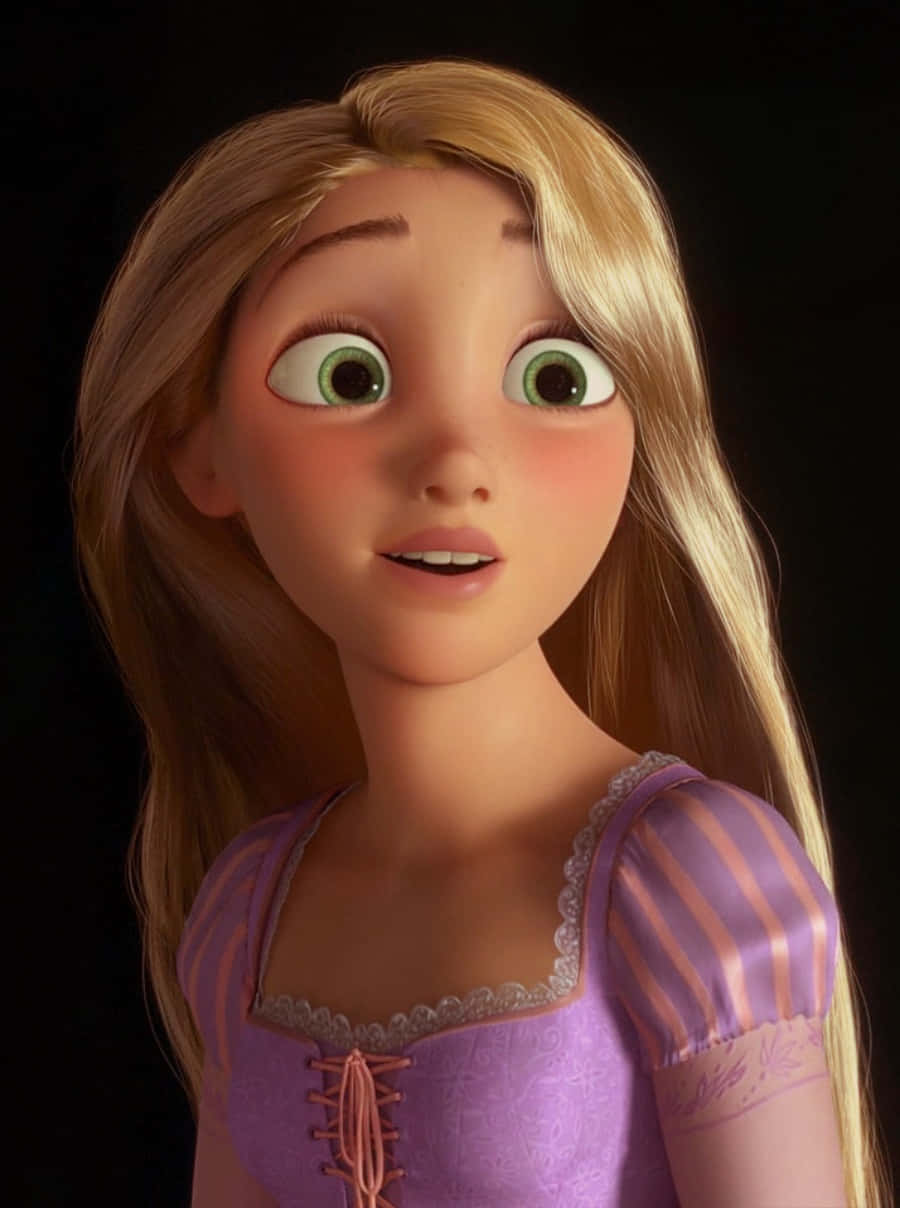 Rapunzel looks out of her tower window to a bright future.