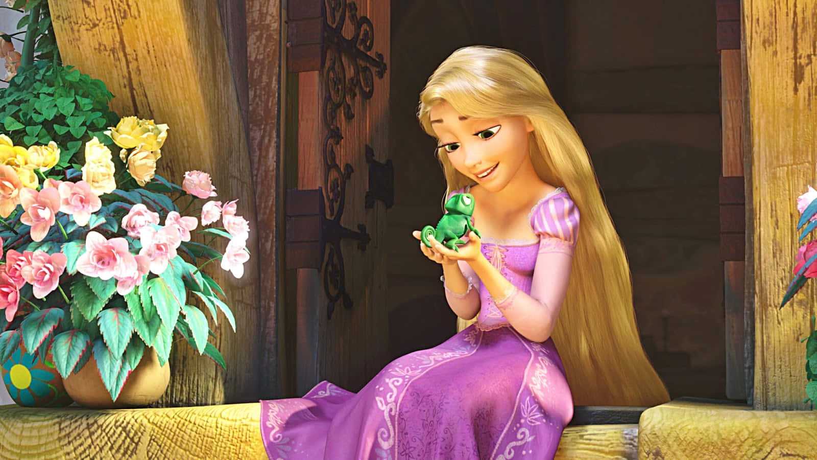 A scene from the celebrated film Rapunzel