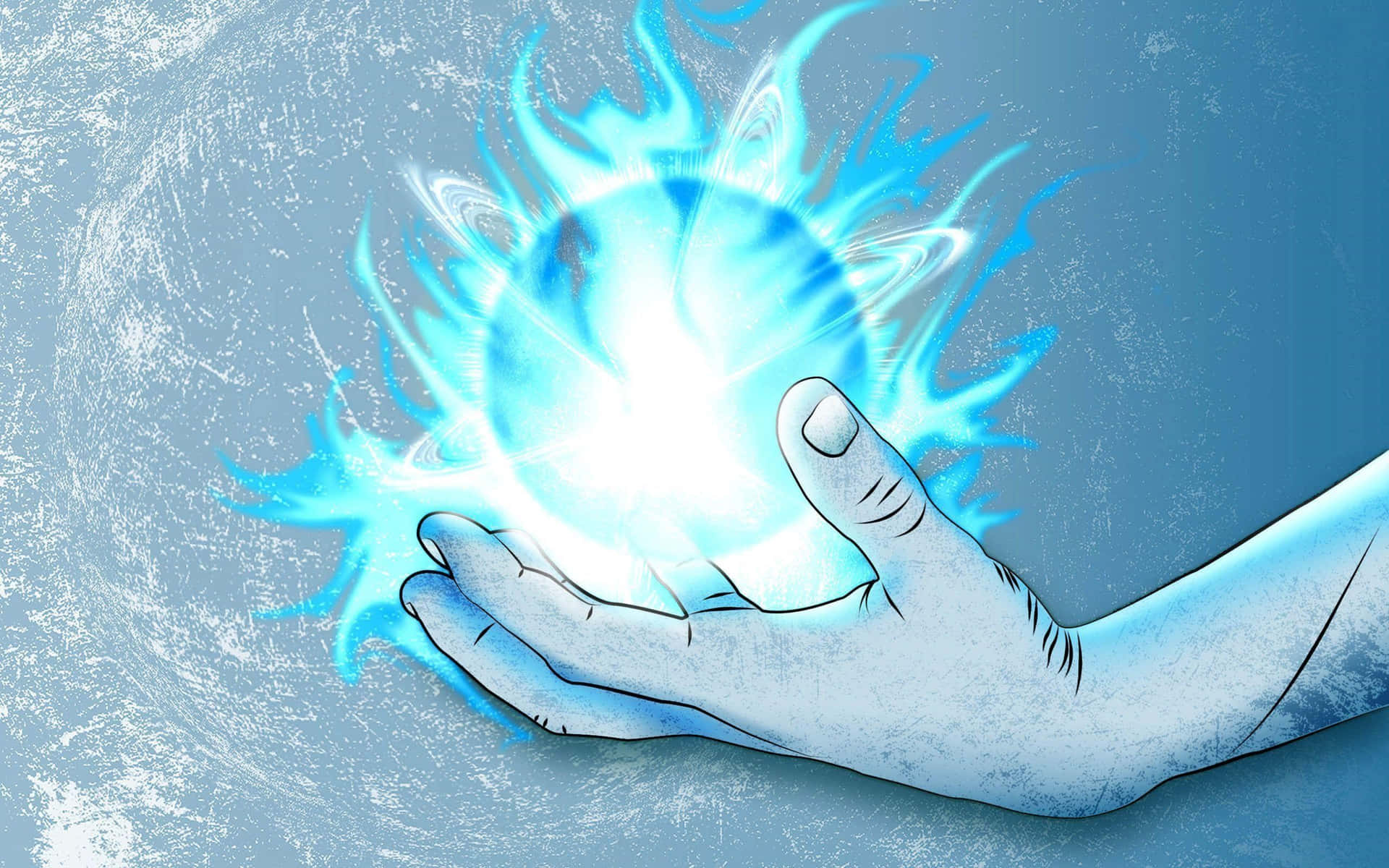 Rasengan Energie Bal Blauwe Achtergrond Achtergrond