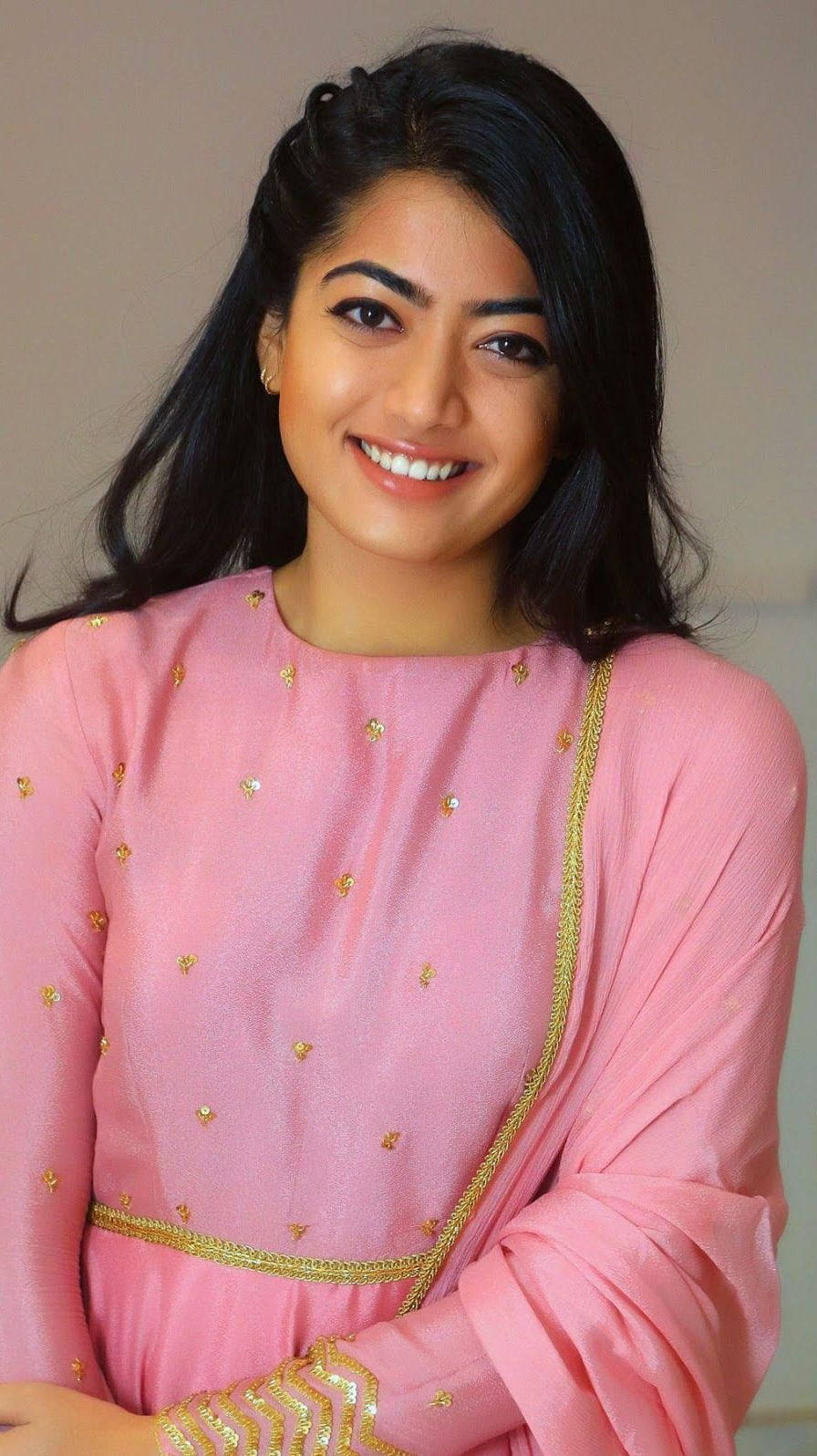 Rashmika Mandanna HD Smile Wallpaper