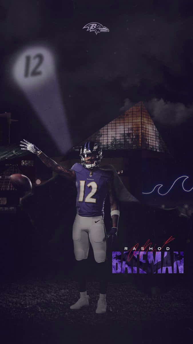 Rashod Bateman Baltimore Ravens Artwork Wallpaper