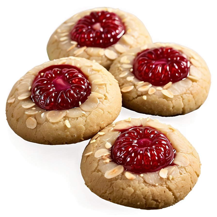 Raspberry Almond Thumbprint Cookie Png Fah95 PNG