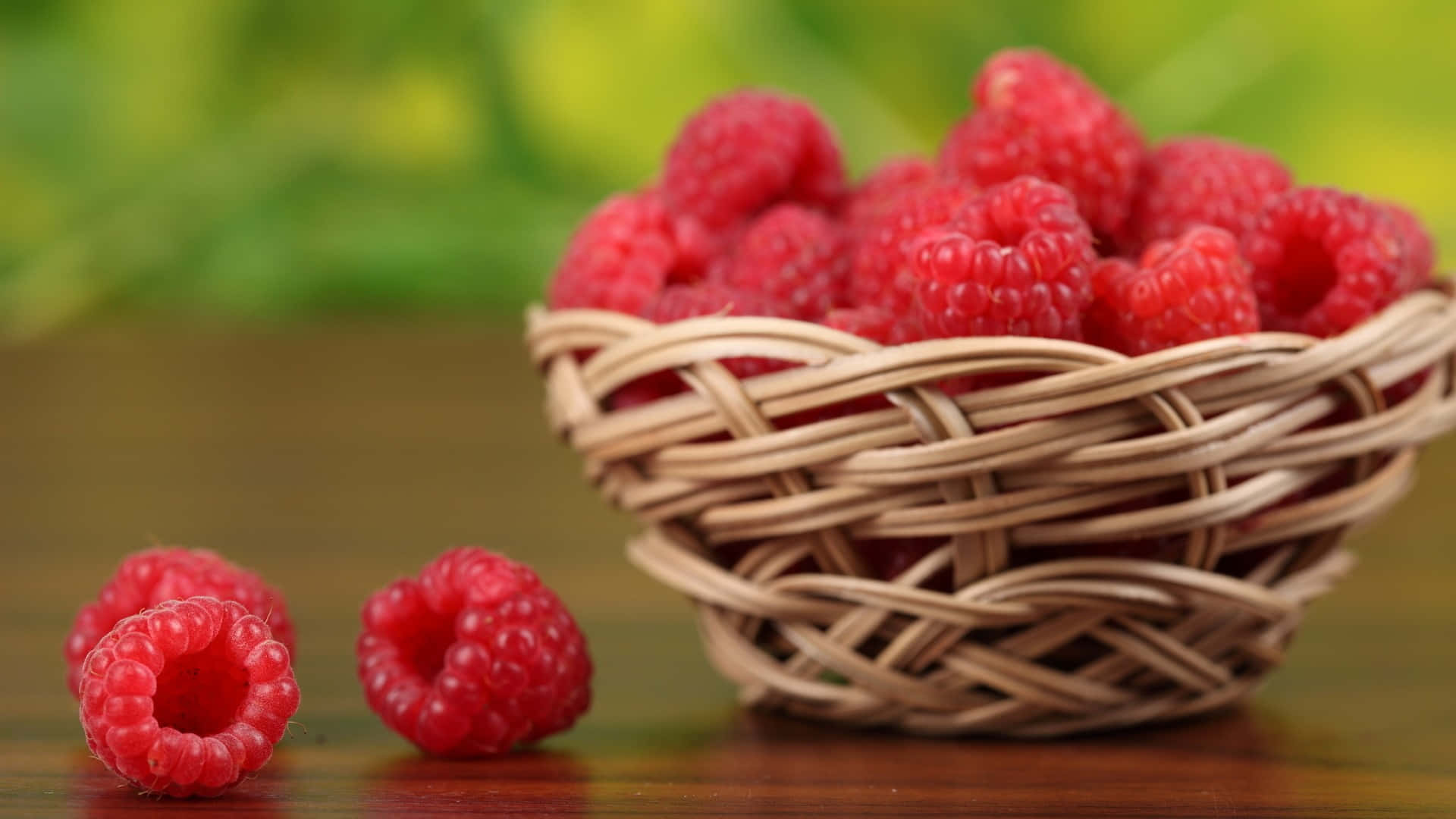 A Basket of Luscious Raspberries