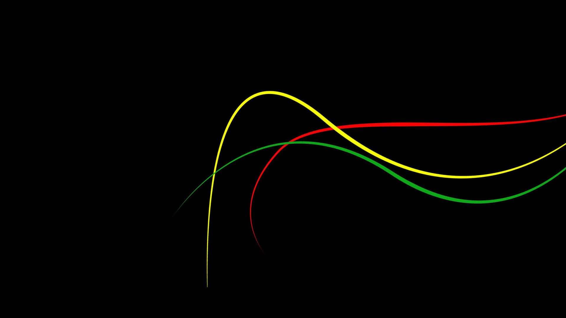 A Black Background With A Red, Green, And Blue Line Wallpaper