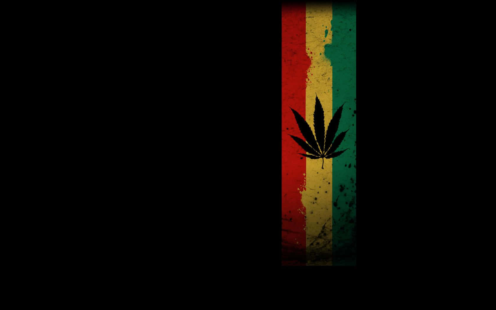 Encannabisblad På En Svart Bakgrund Wallpaper