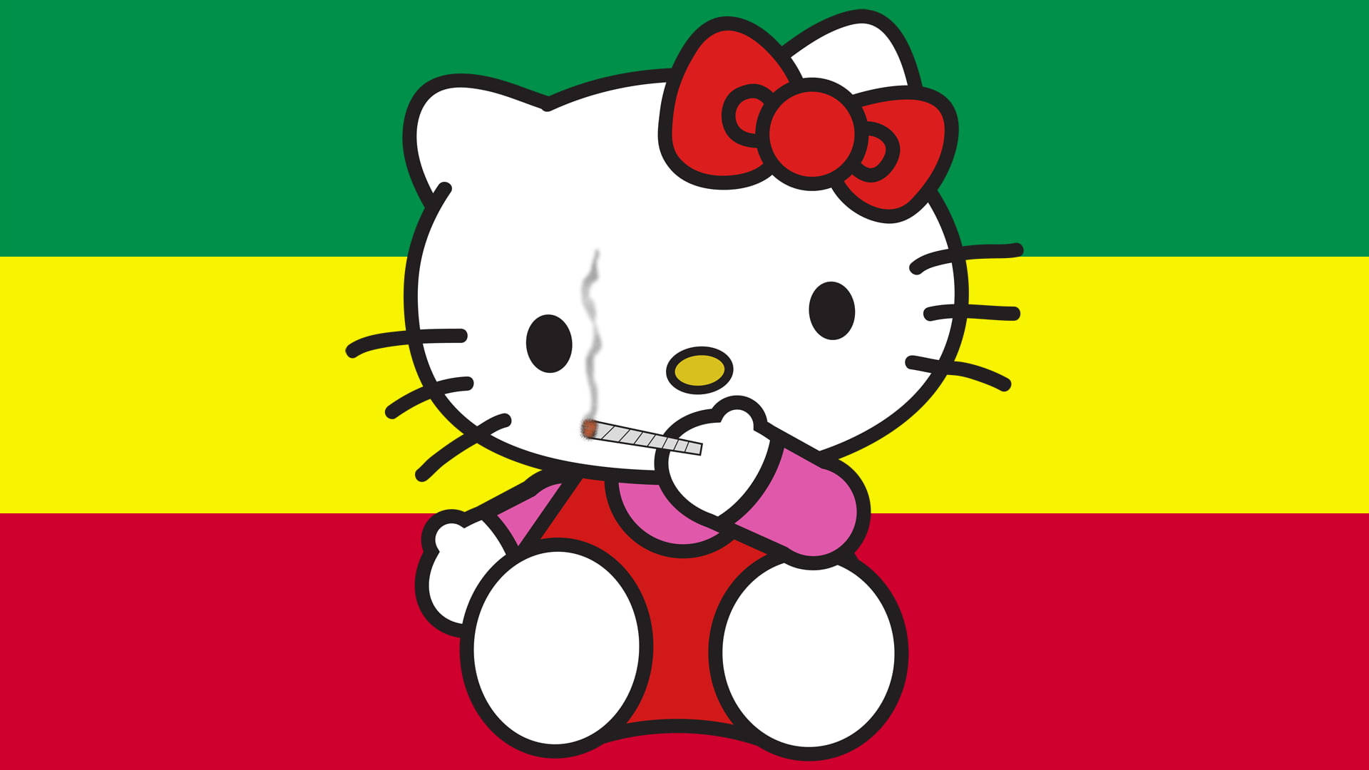 Rasta Hello Kitty Desktop Wallpaper