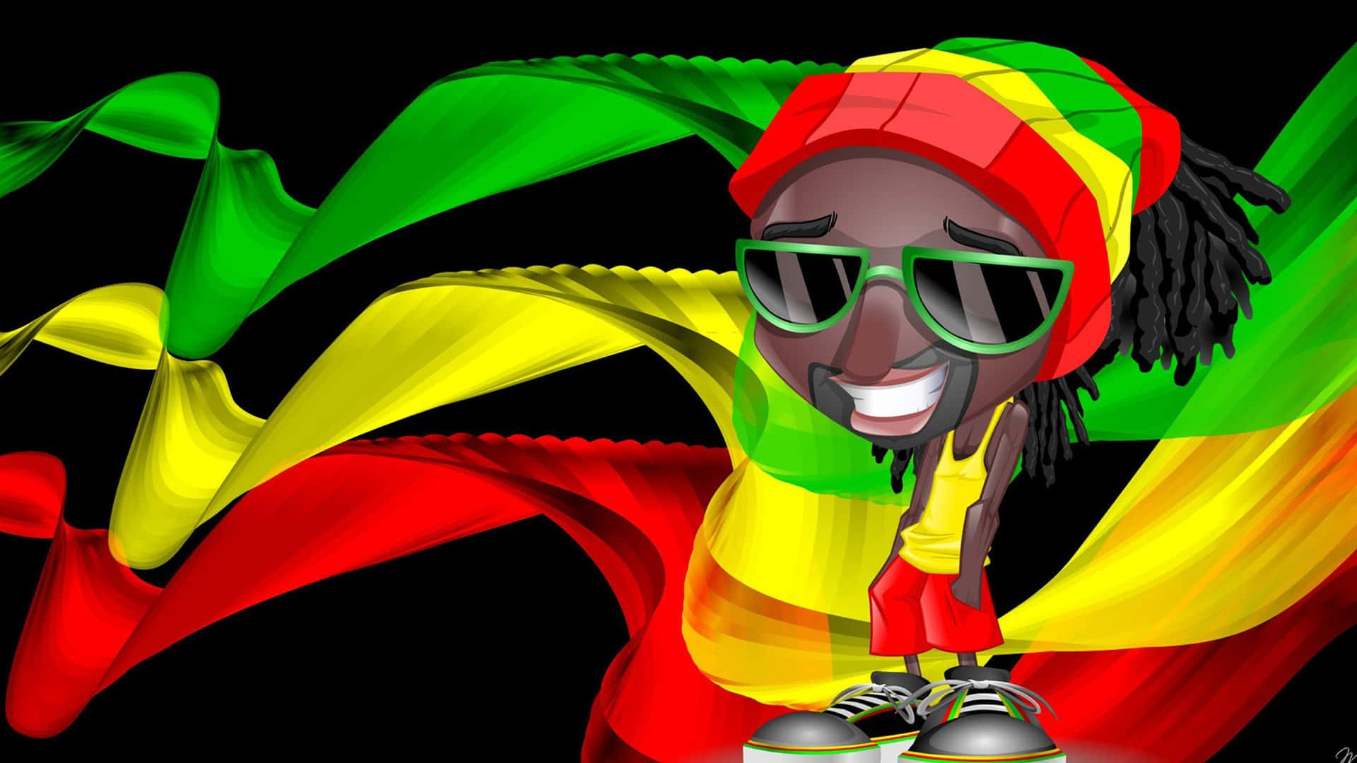 Reggaemusik Und Die Rastafari-kultur Werden Auf Der Ganzen Welt Geliebt. Wallpaper