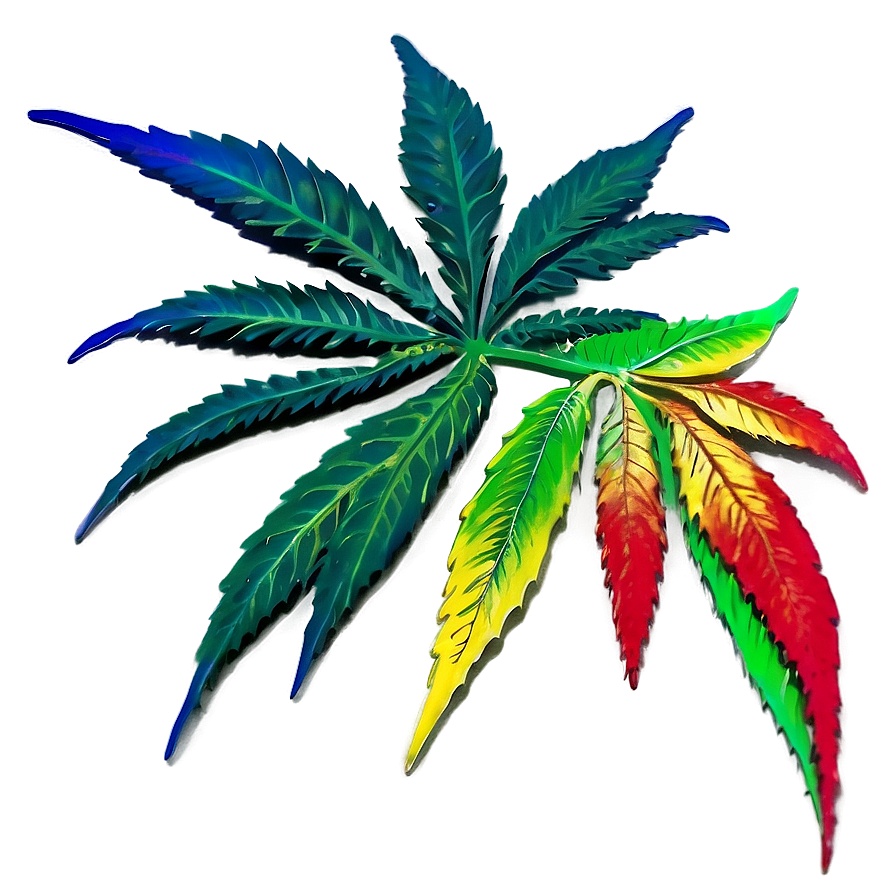 Rasta Weed Leaf Png 05032024 PNG