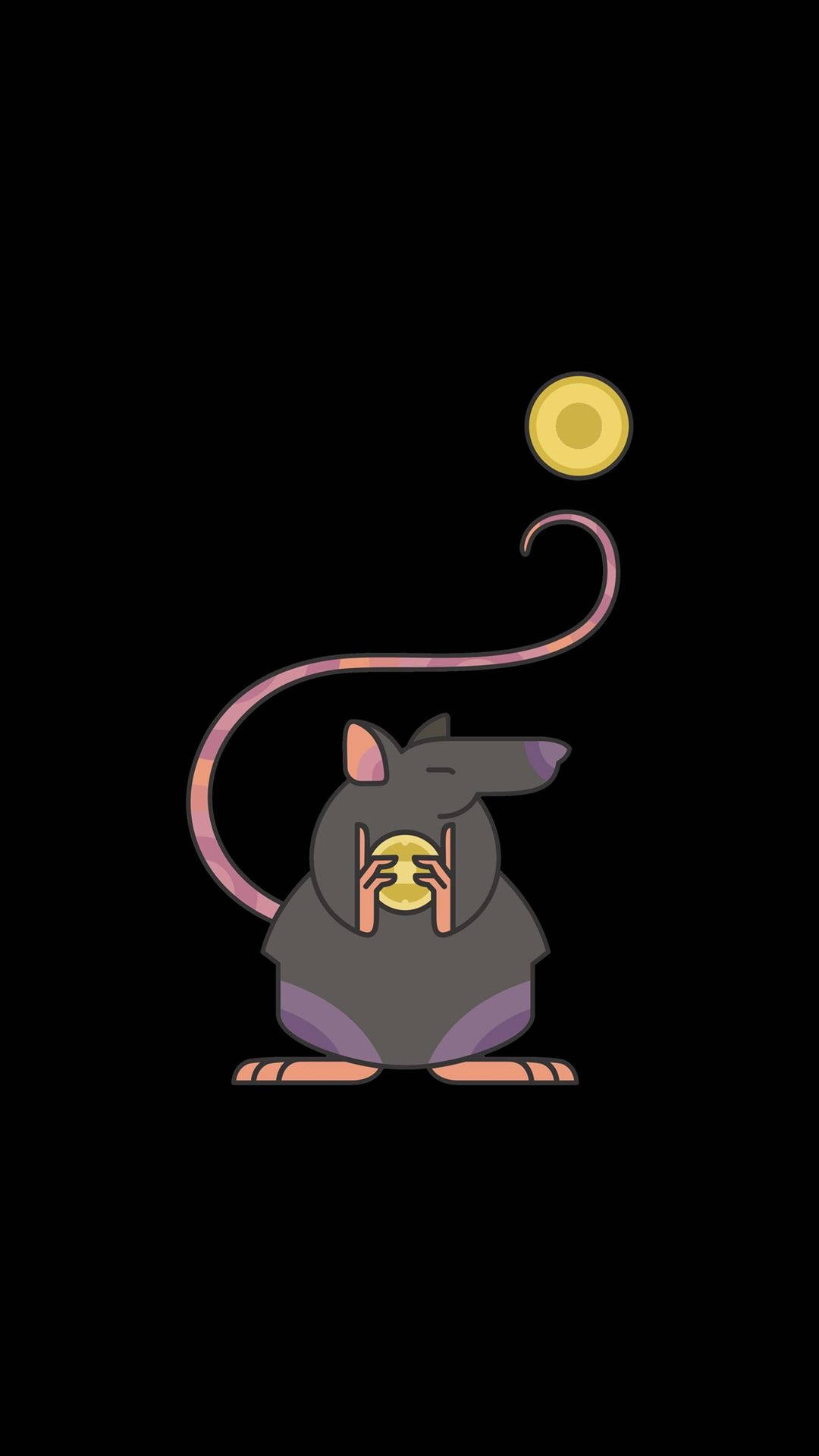 Rat Holding Gold Coin Wallpaper