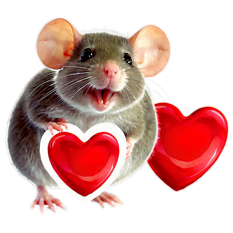 Rat In Love Heart Png 05042024 PNG
