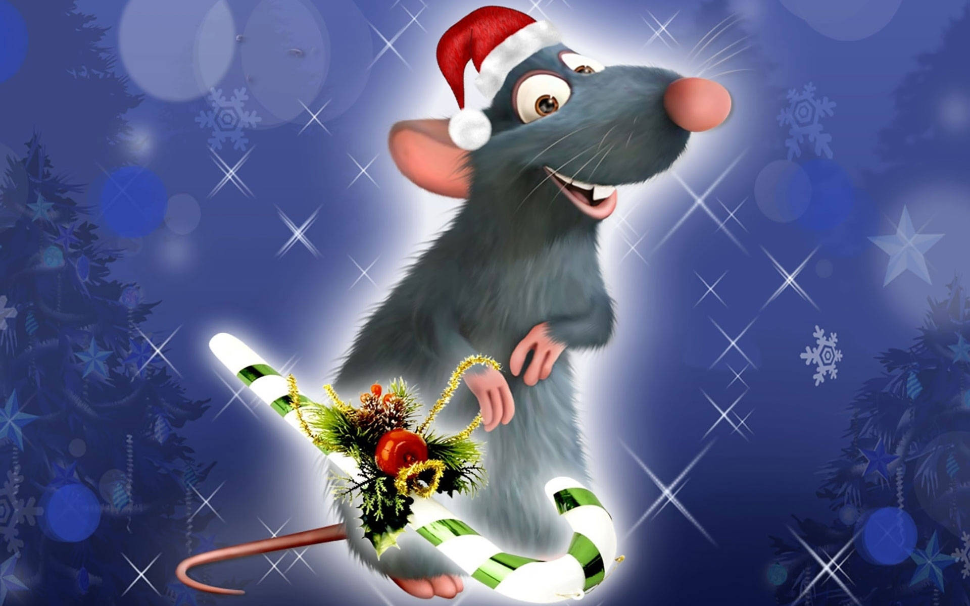 Ratatouille Christmas Art Wallpaper