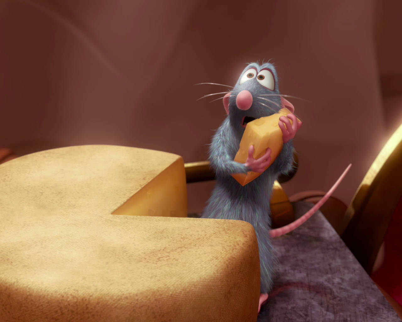 Ratatouille Remy Holding Cheese Wallpaper