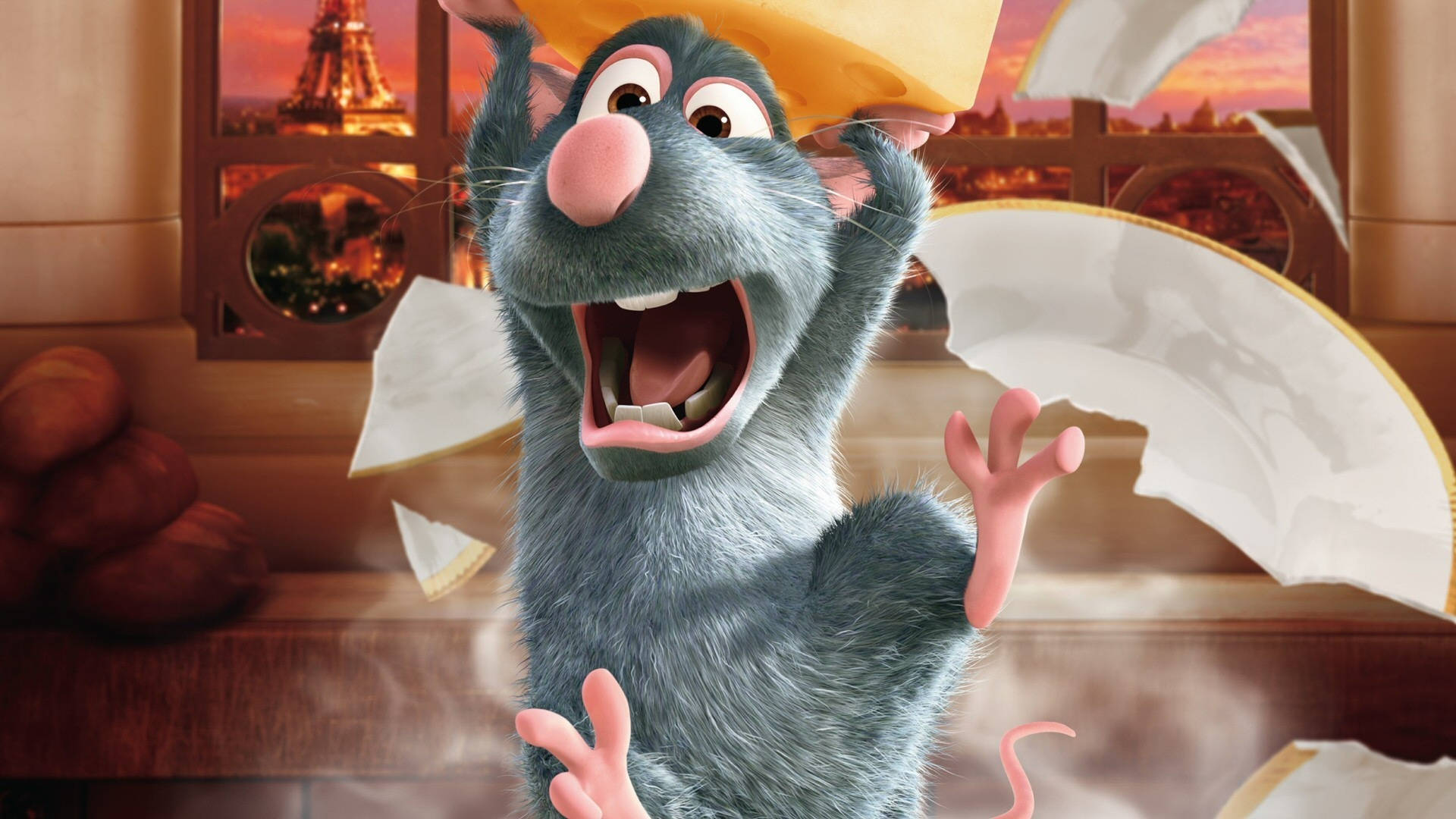 Ratatouille's Remy With Cheese Wallpaper