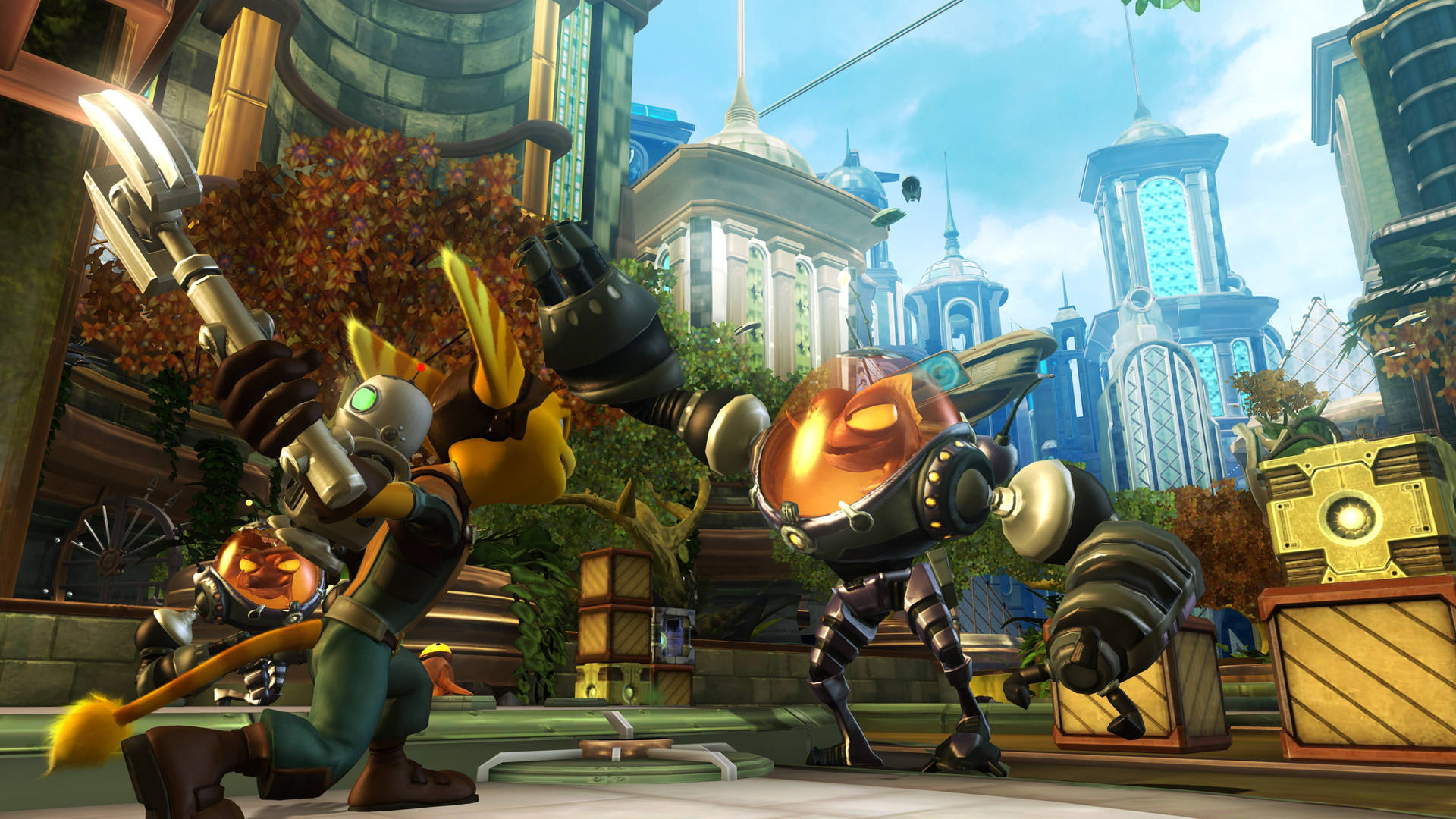 Ratchet And Clank Fight Wallpaper