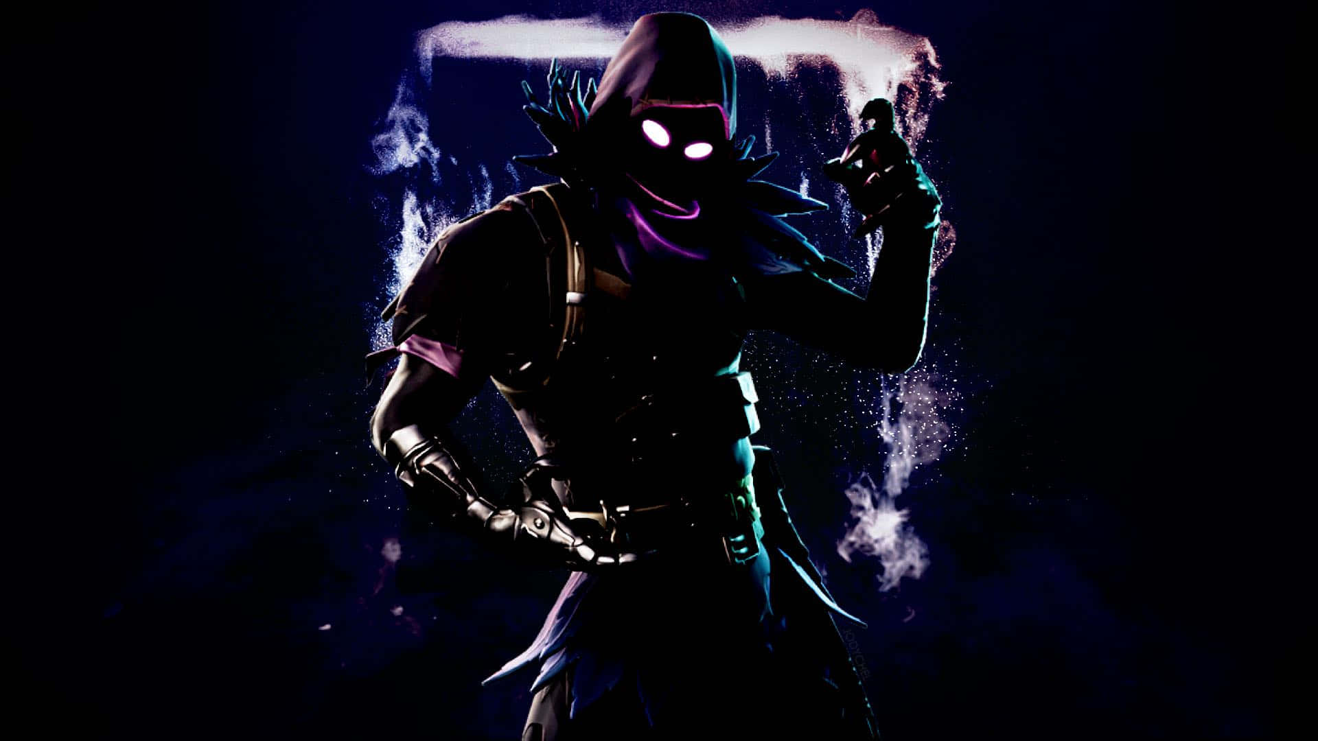Dominate the competition with Raven Fortnite Wallpaper
