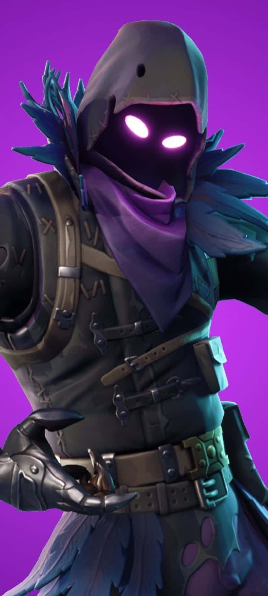 The Raven skin from Fortnite- the ultimate battle between good and evil Wallpaper
