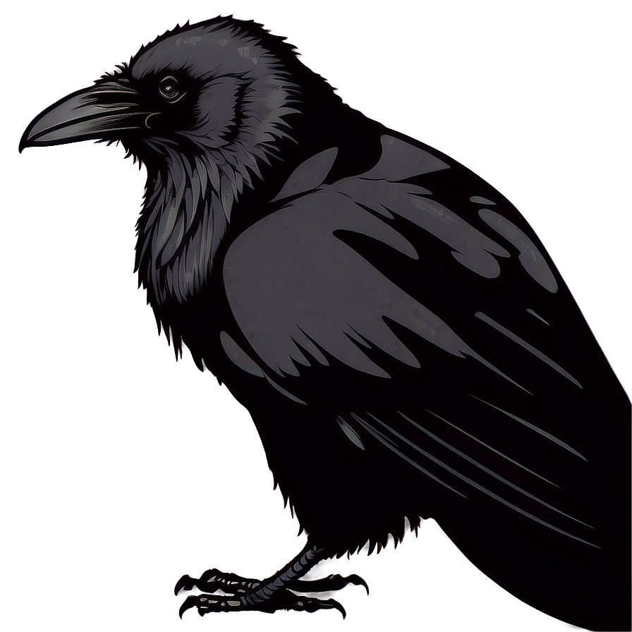 Raven Outline Png Cqm52 PNG