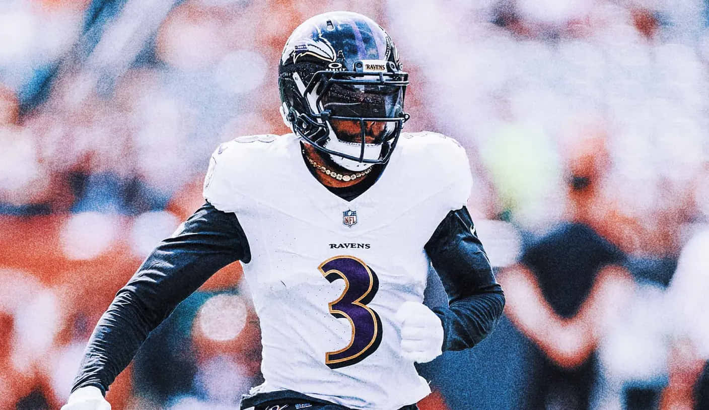 Ravens Player Number Three On Field.jpg Wallpaper