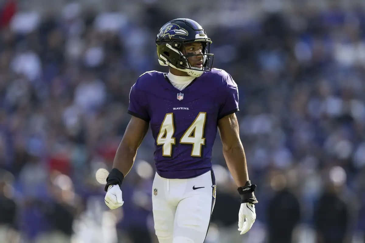 Ravens Player Number44 On Field Wallpaper