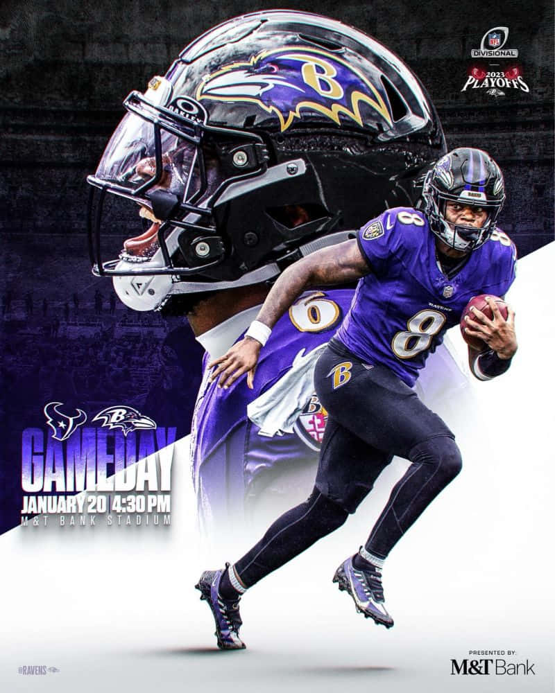 Ravens Playoff Game Promotional Graphic Wallpaper