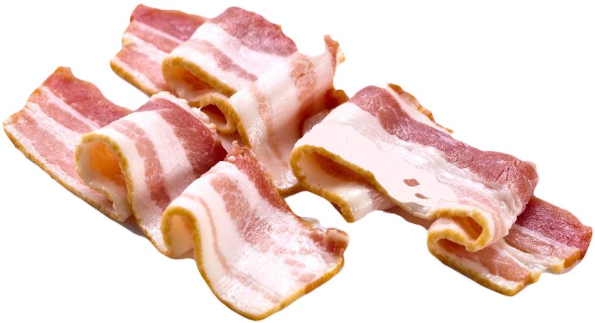 Raw Bacon Slices PNG