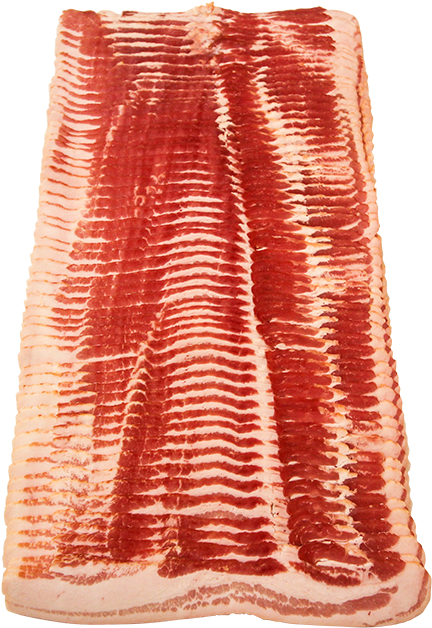 Raw Bacon Slices Texture PNG