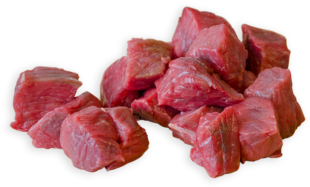 Raw Beef Cubes Transparent Background PNG