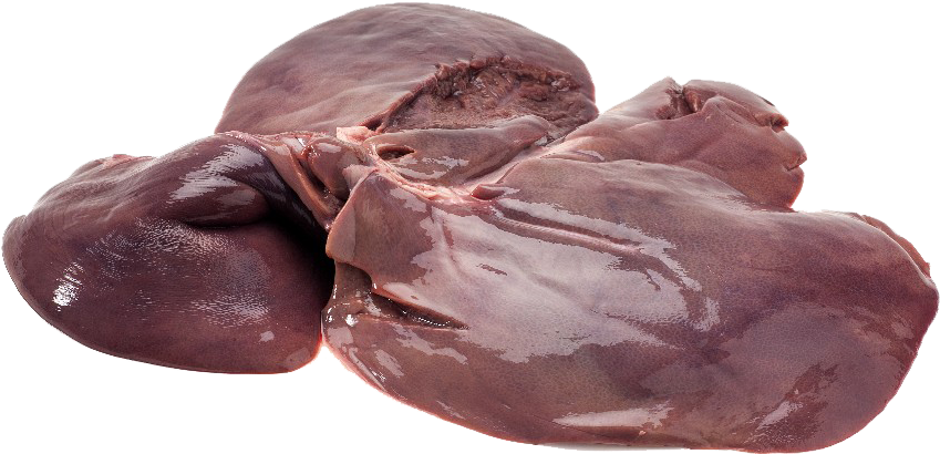 Raw Beef Liver Isolated PNG