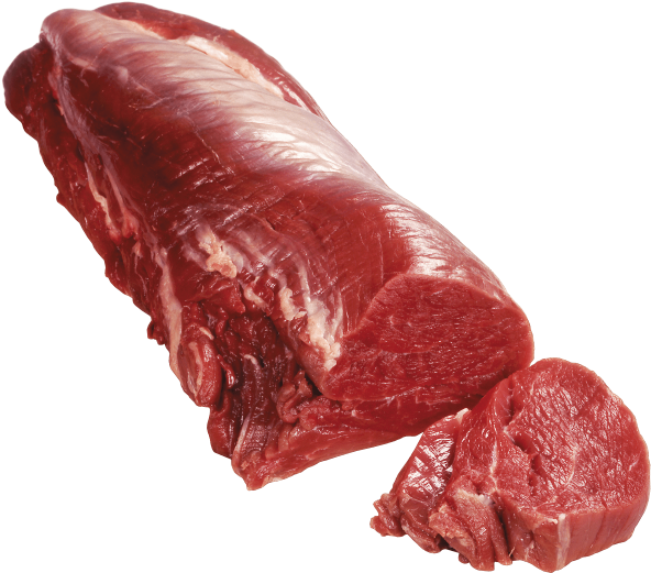 Raw Beef Tenderloin Steak Cut PNG