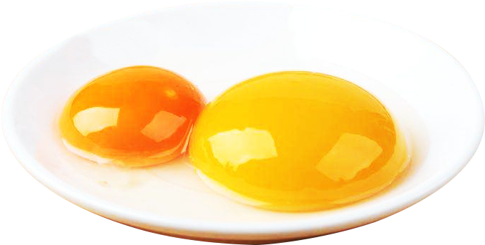 Raw Eggs Cracked Open White Plate PNG