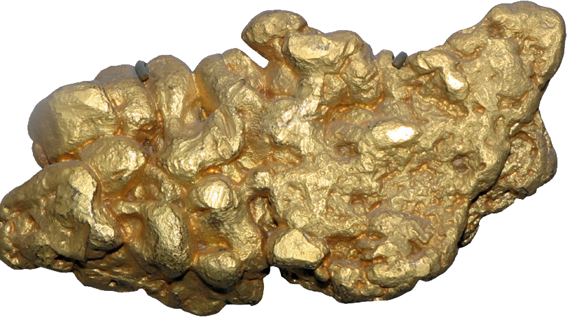 Raw Gold Nugget Texture PNG