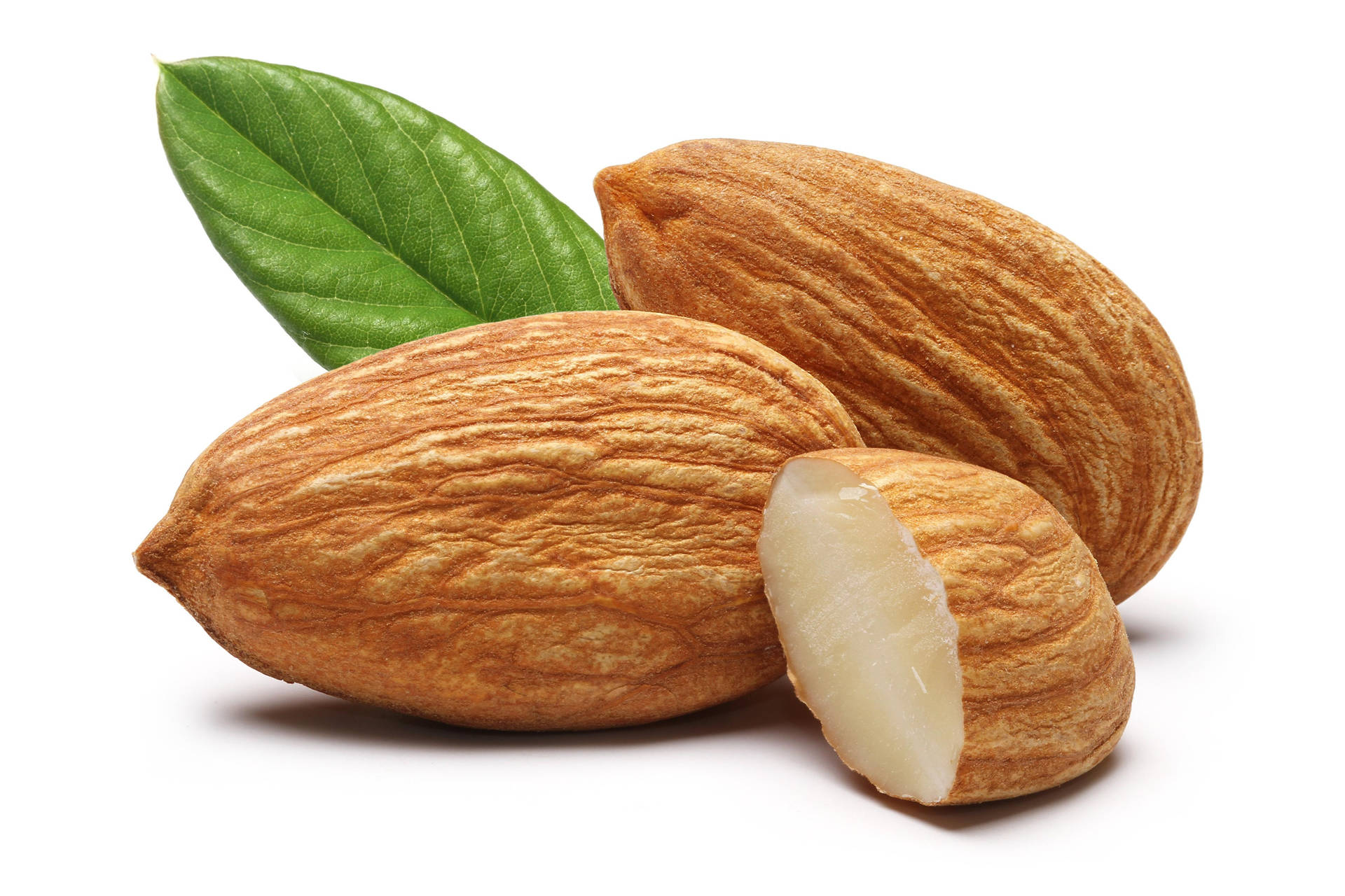 Raw Organic Almond Nuts Wallpaper