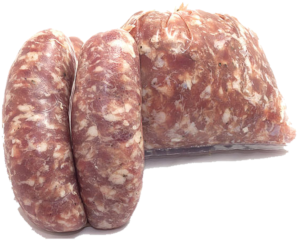 Raw Sausage Links Isolated PNG