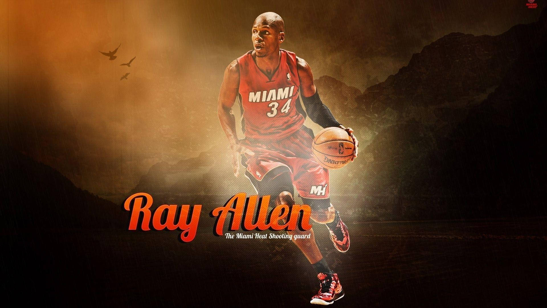Ray Allen Amerikansk Basketspelare Bakgrundsbild. Wallpaper