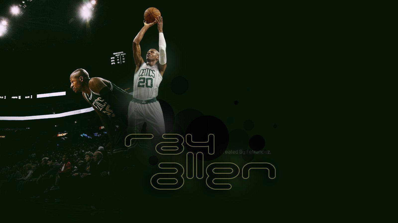 Ray Allen Basketball Edit Wallpaper