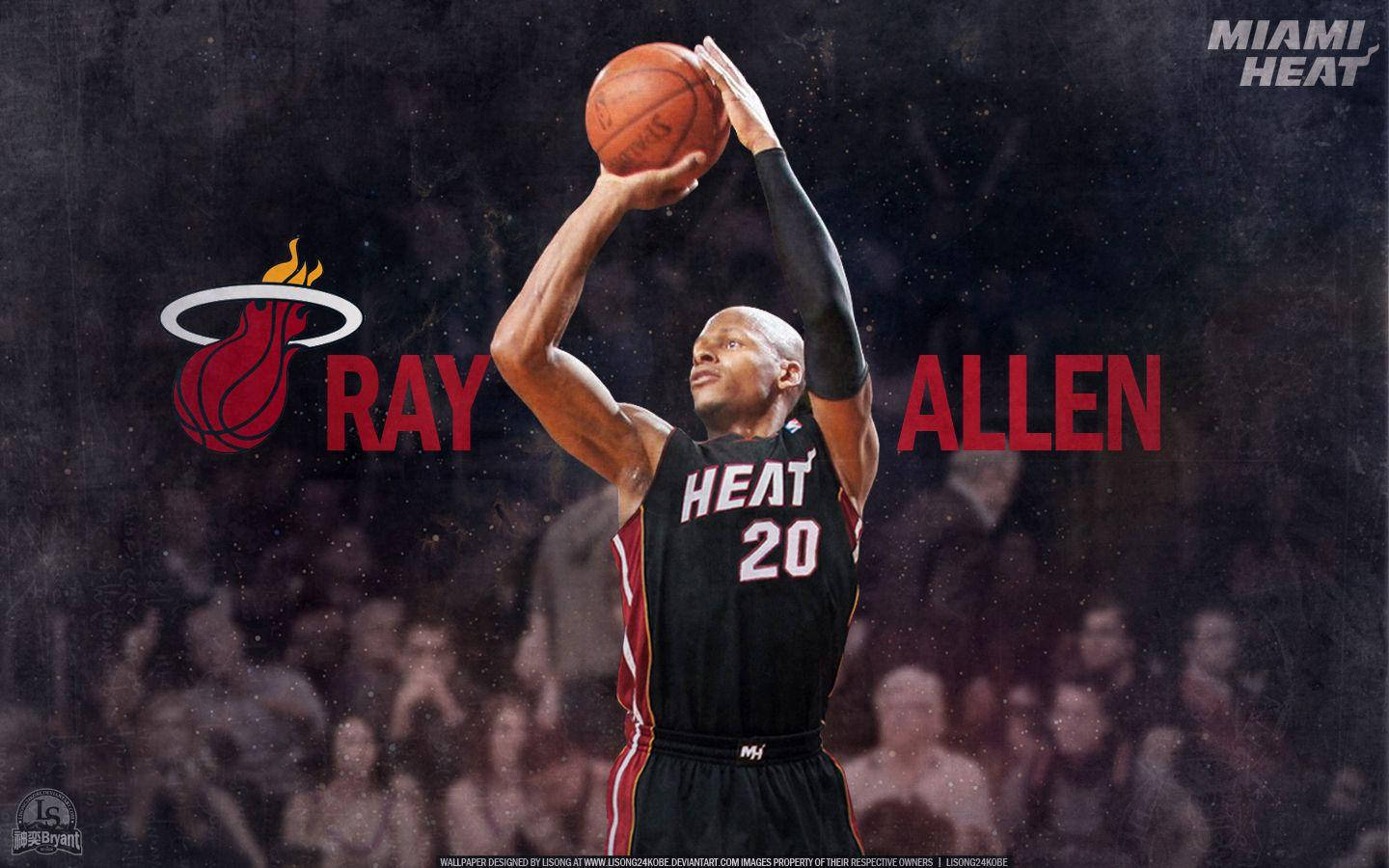 Ray Allen Heat Logo Wallpaper