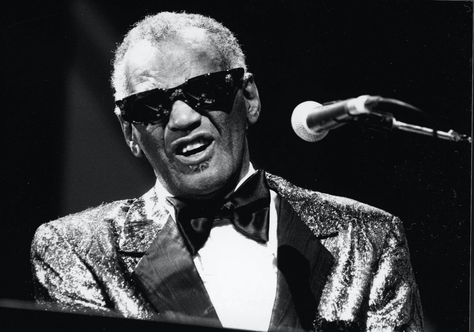 Ray Charles Black And White Wallpaper