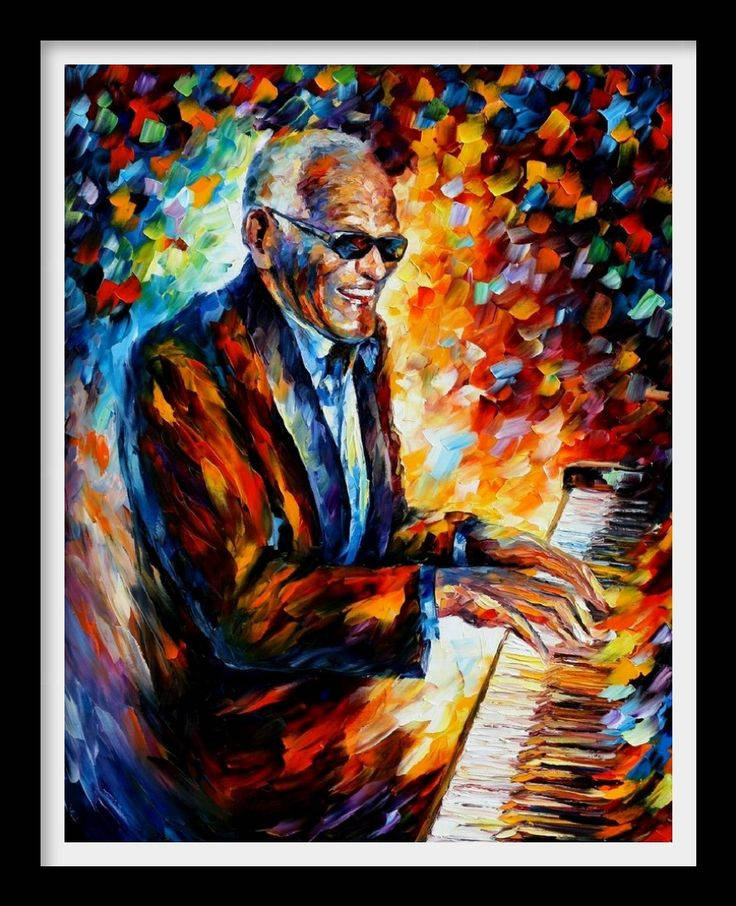 Ray Charles Colorful Painting Wallpaper