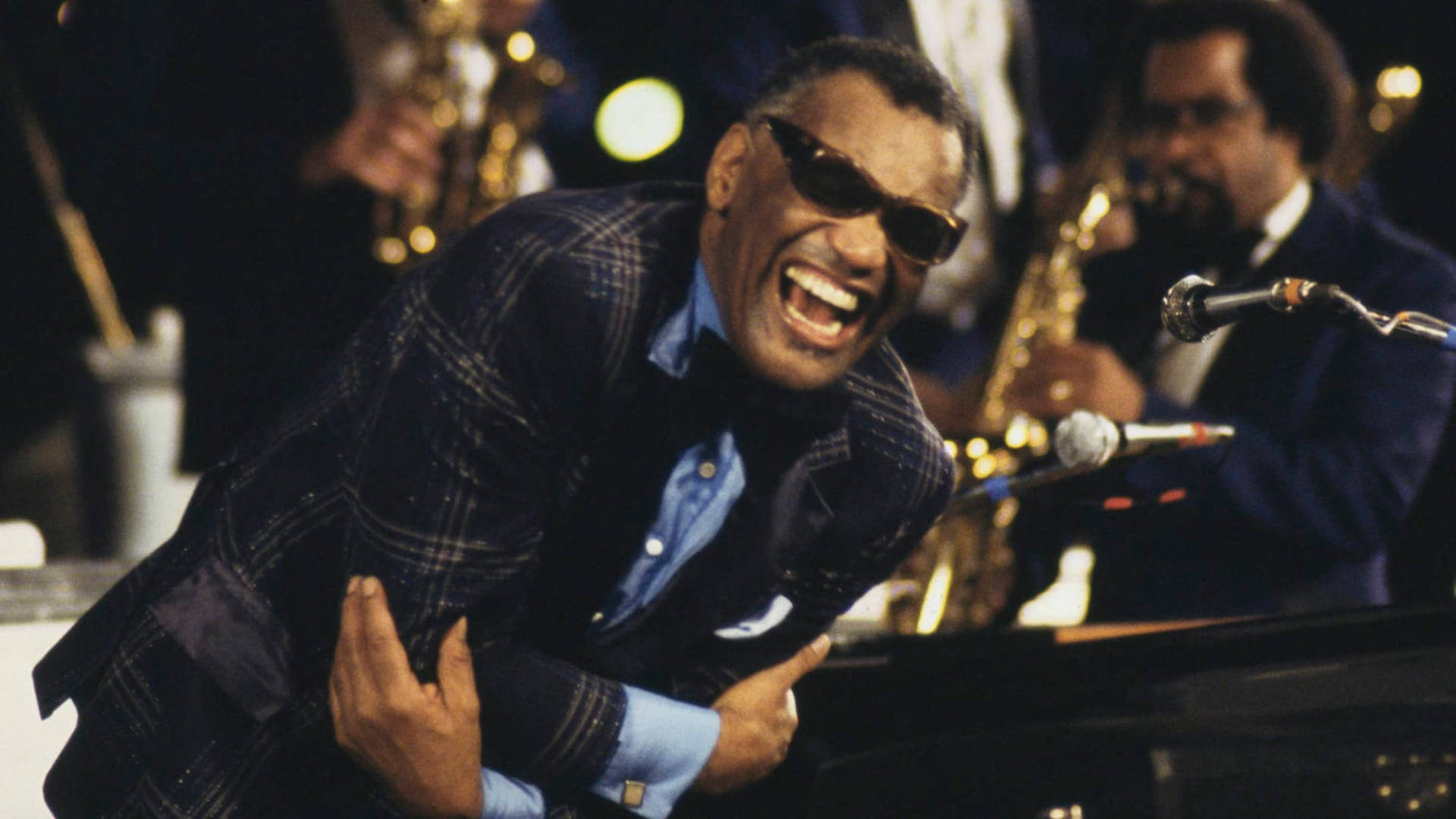 Ray Charles Holding His Arms Wallpaper