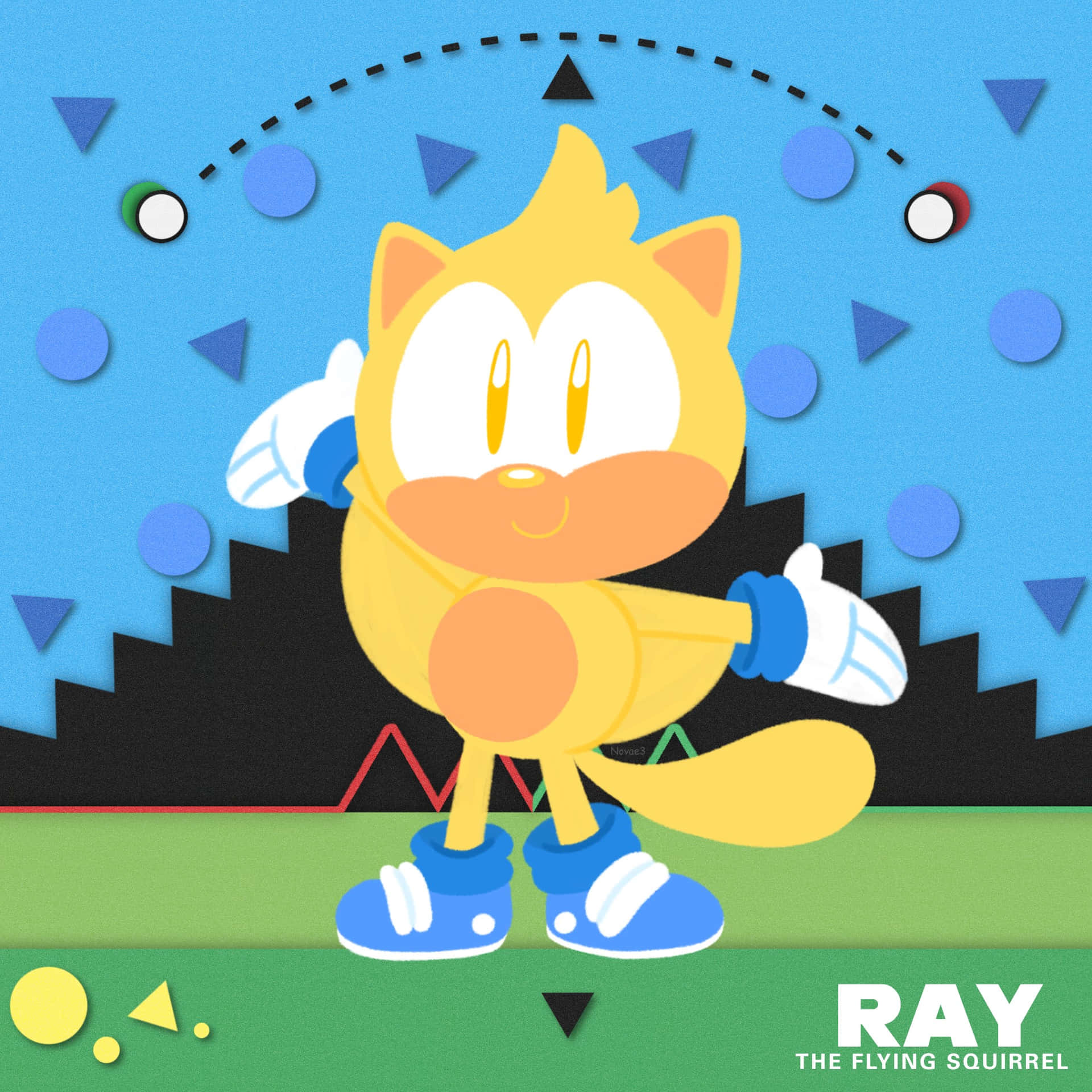 Ray The Flying Squirrel soaring through the sky Wallpaper